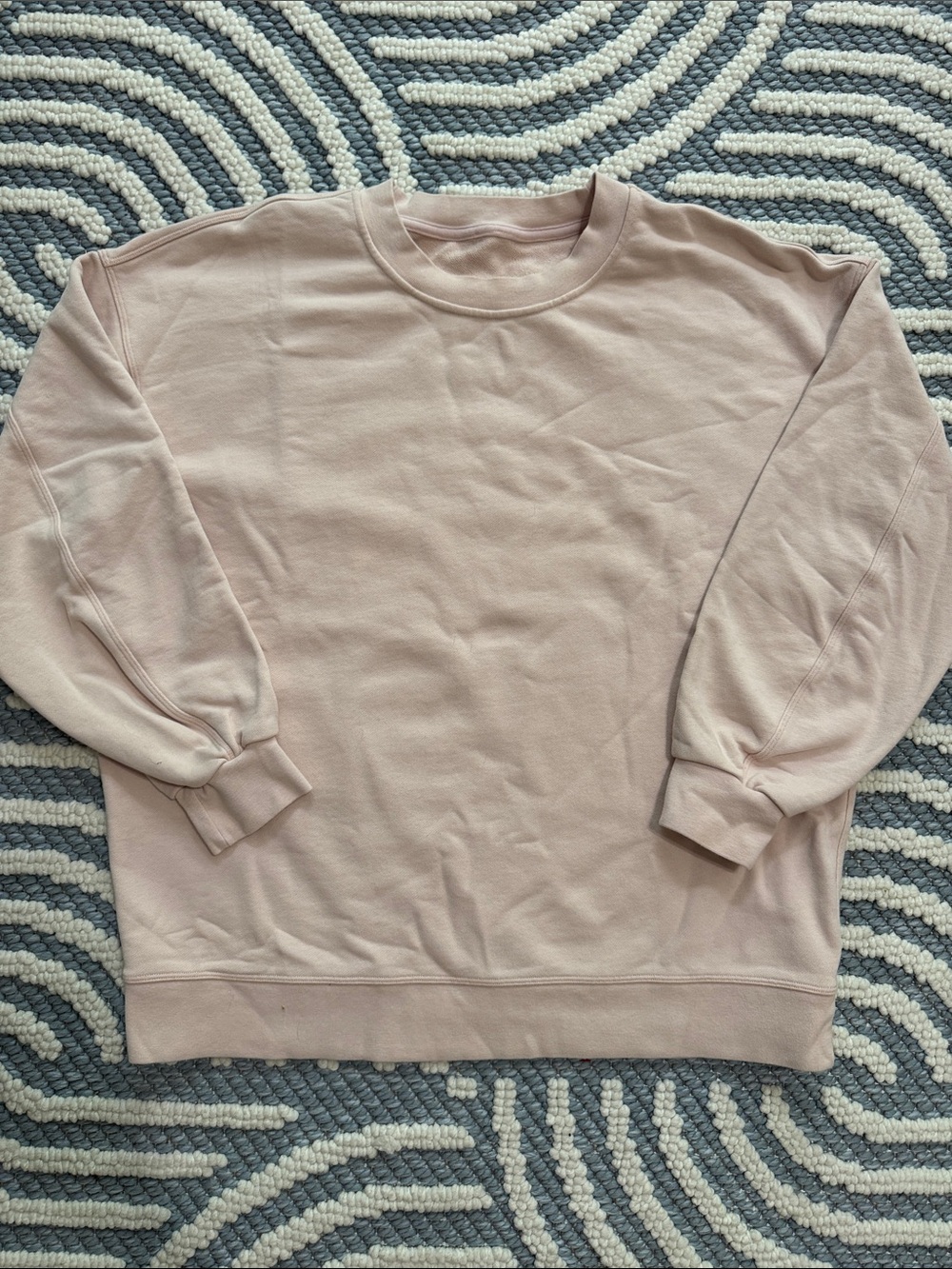Lululemon Perfectly Oversized Crew Sweatshirt Pink Blush Size 10 - Picture 1 of 3